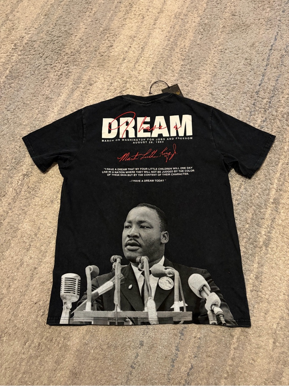 Shoe Palace Martin Luther King Jr MLK I Have A Dream Shirt Mens Large NWT Black